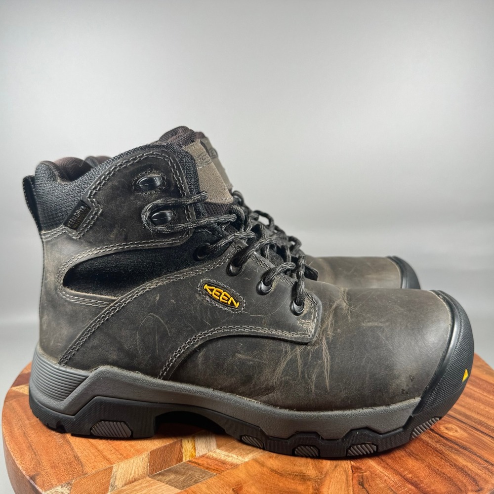KEEN Utility Seattle 6 Waterproof Aluminum Toe Work Boots Black Womens 7.5 Wide